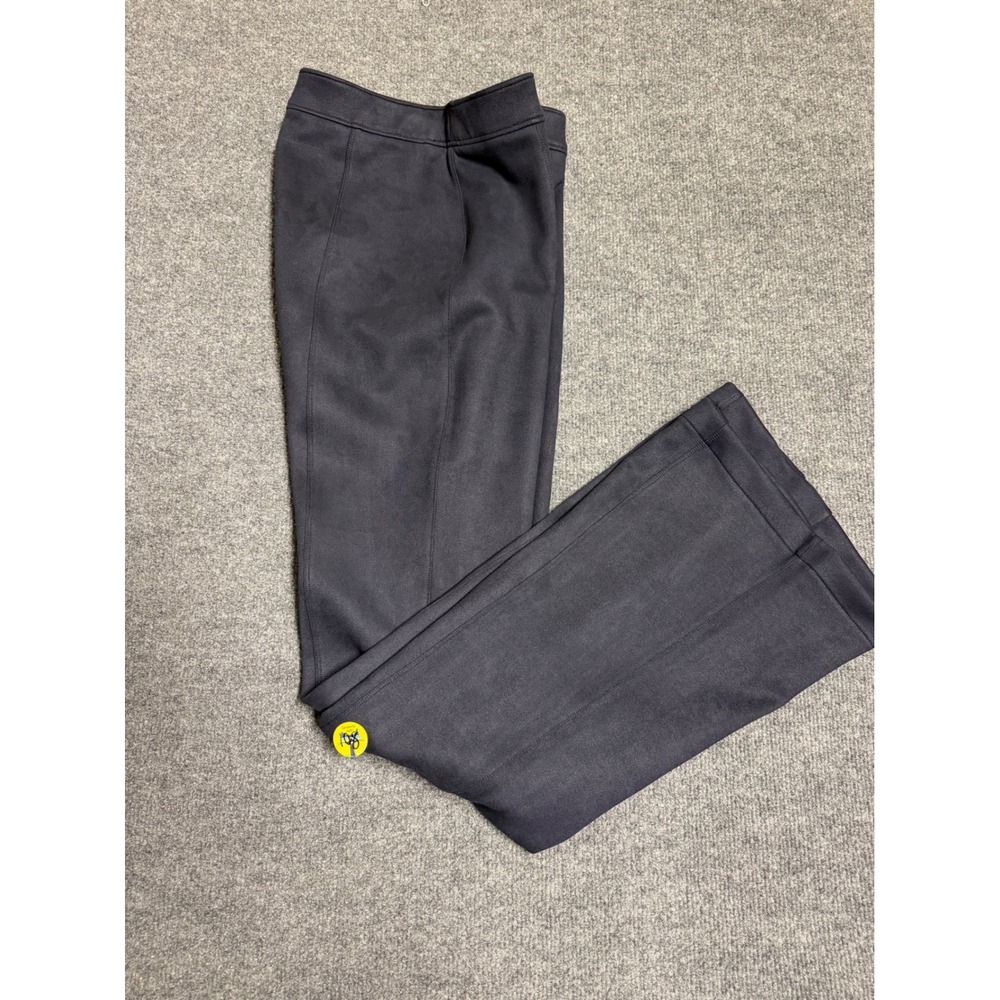 SPANX Women's Blue Ponte Flare Pull-On Dress Pants Stretch High Rise M 31"